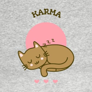 Karma Sleeping Cat T-Shirt